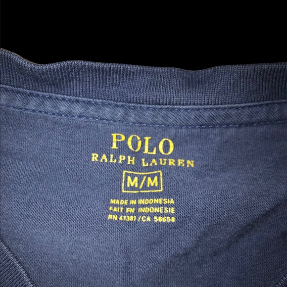 POLO RALPH LAUREN NAVY BLUE SHIRT - Picture 2 of 3